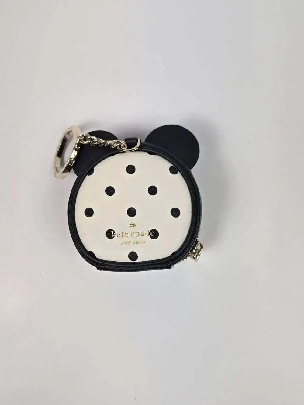 Kate Spade x Disney Minnie Mouse Coin Purse Keychain Bag Charm Black Red